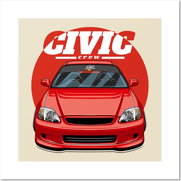 Civic Crew (red) Wall Art by Rezall Revolution